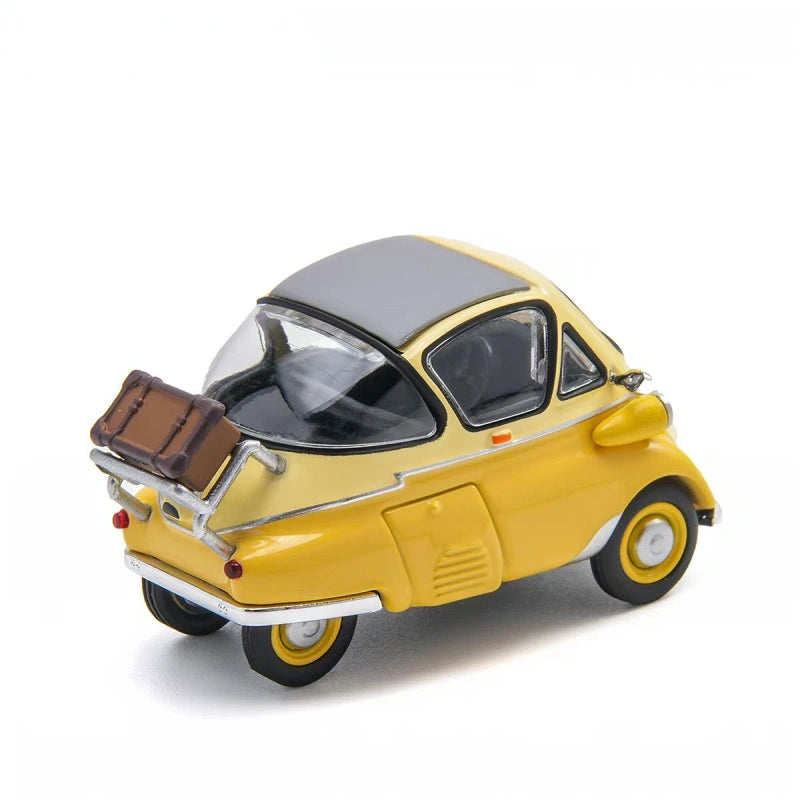 1:64 BMW Isetta Bubble Window Alloy Yellow Car Model