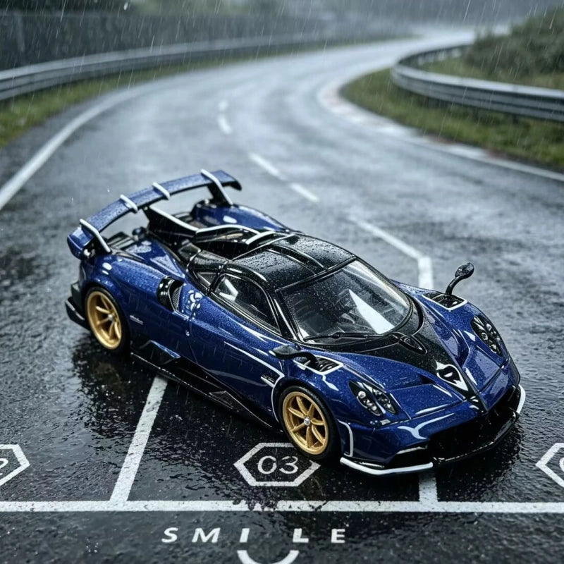 1:64 Scale Pagani Imola Diecast Model Car Blue Metallic Zinc Alloy Collectible