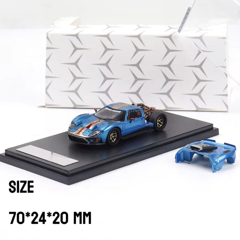 1:64 Scale Ford GT40 Openable Alloy Diecast Car Model Blue