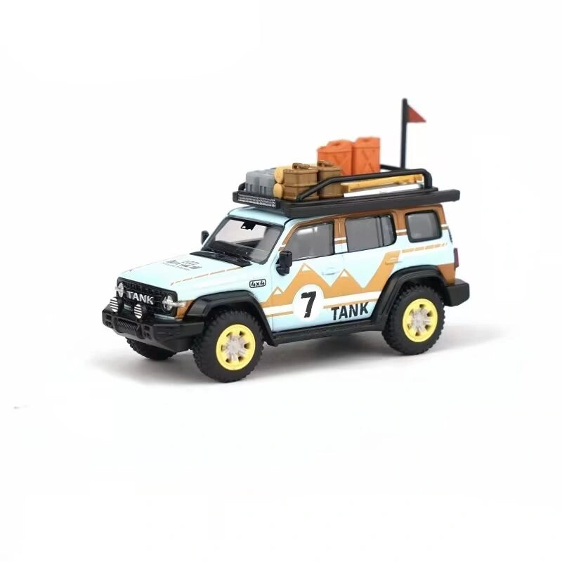 1/64 Diecast Car Model Toy Tank 300 Off-Road Set Desert Off-Road