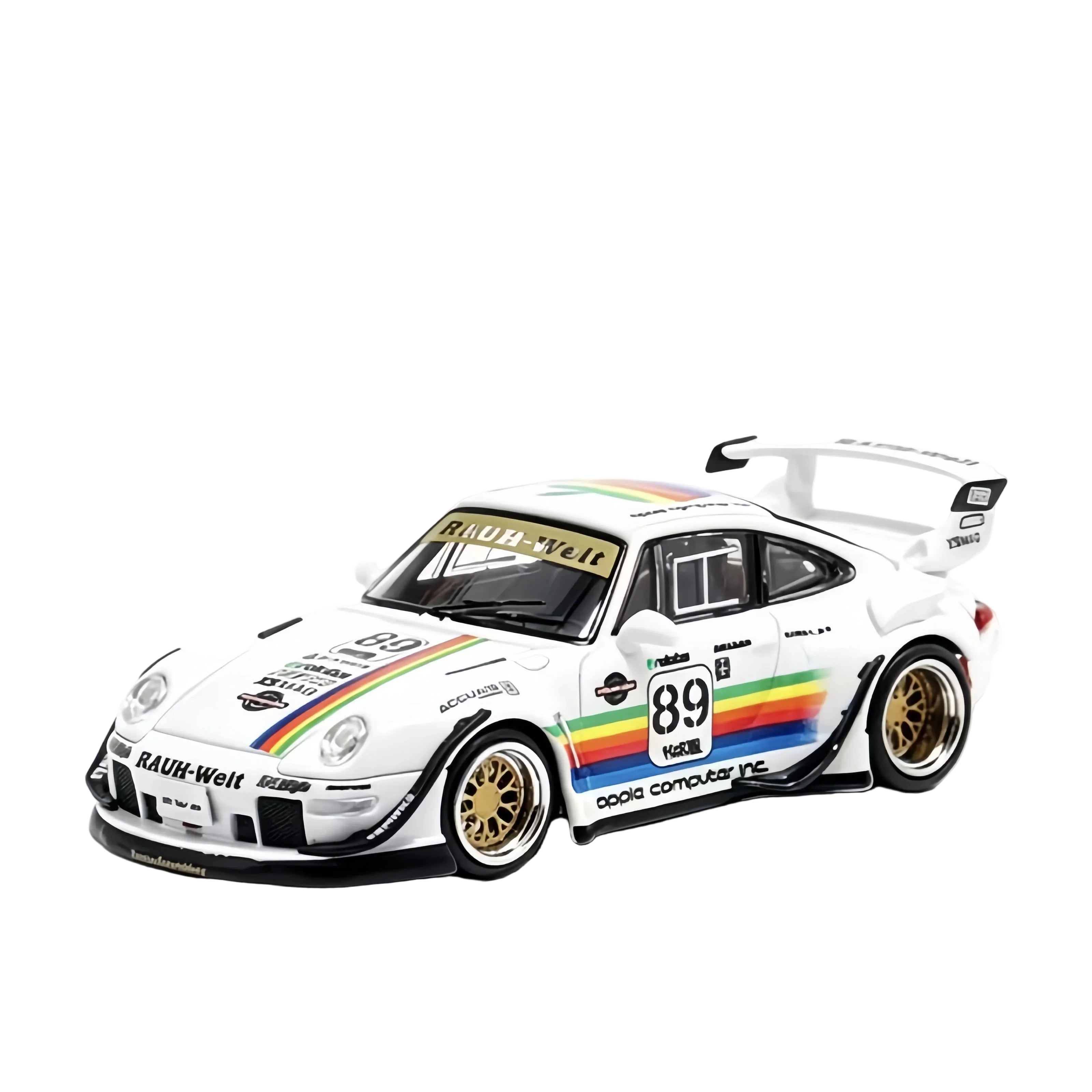 1:64 Porsche RWB 993 Apple Modified Edition Simulation Car Model