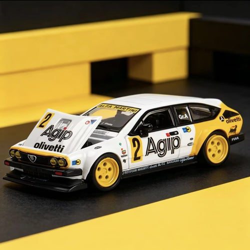 1:64 Alfa Romeo GTV6 Agip RM Widebody Modified Alloy Collectible Car Model