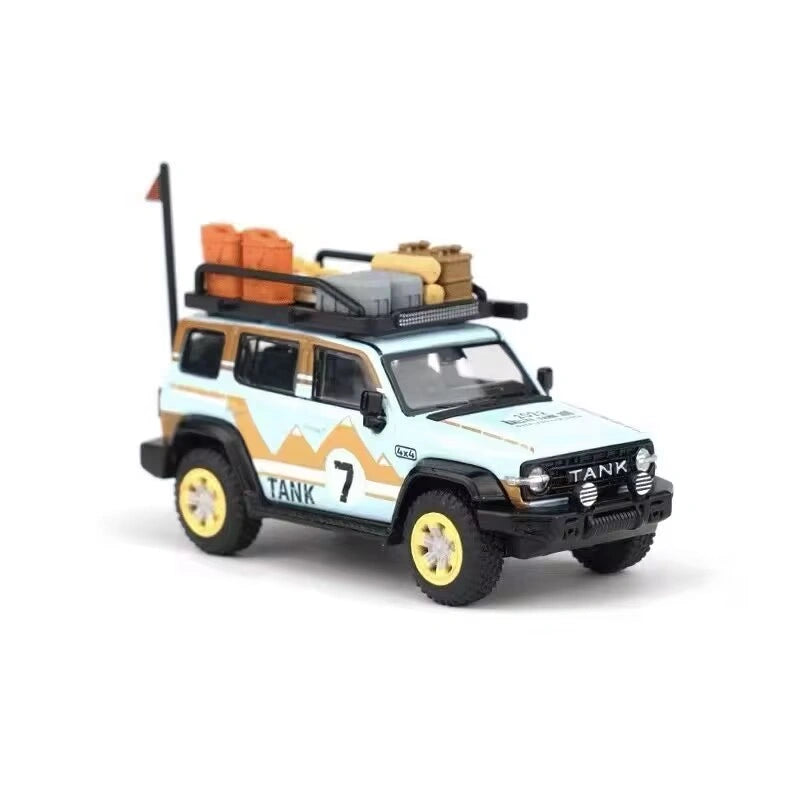 1/64 Diecast Car Model Toy Tank 300 Off-Road Set Desert Off-Road