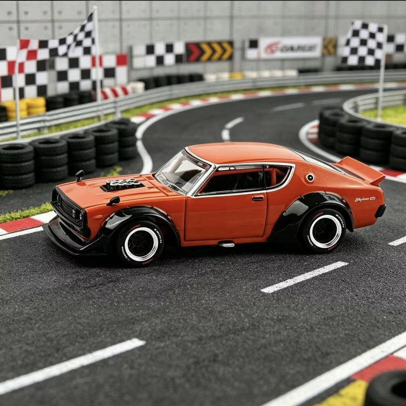 1:64 Nissan Skyline GT-R V8 Diecast Model Car Racing Sports Car Replica