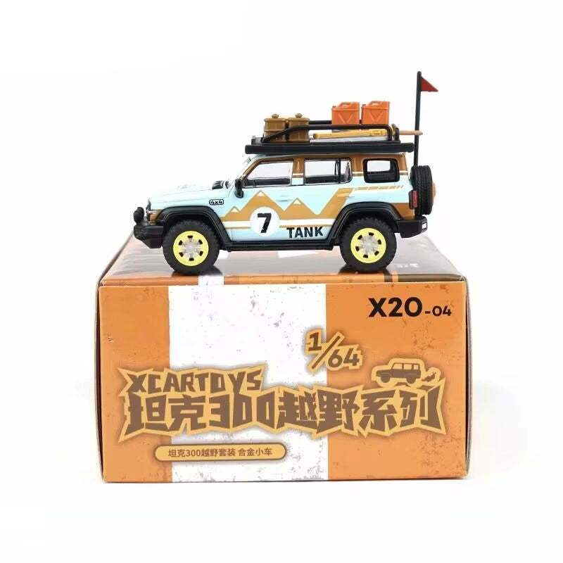 1/64 Diecast Car Model Toy Tank 300 Off-Road Set Desert Off-Road