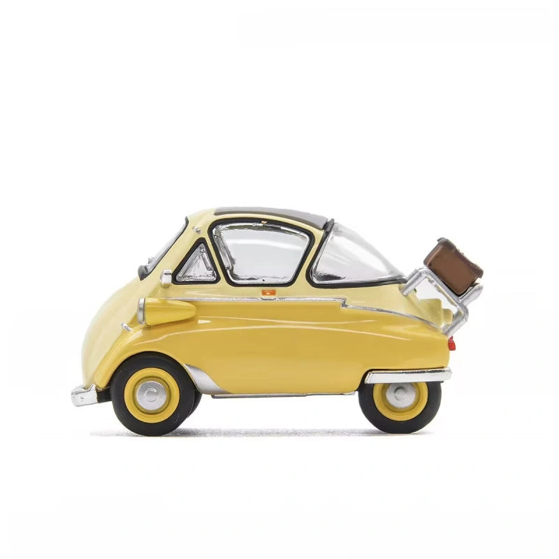 1:64 BMW Isetta Bubble Window Alloy Yellow Car Model