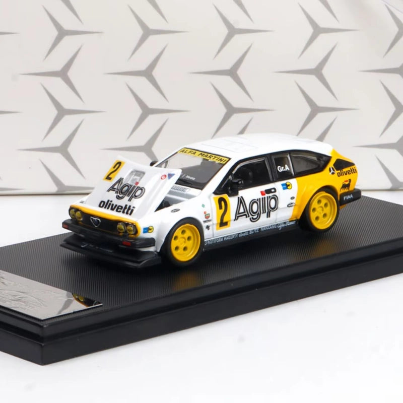 1:64 Alfa Romeo GTV6 Agip RM Widebody Modified Alloy Collectible Car Model