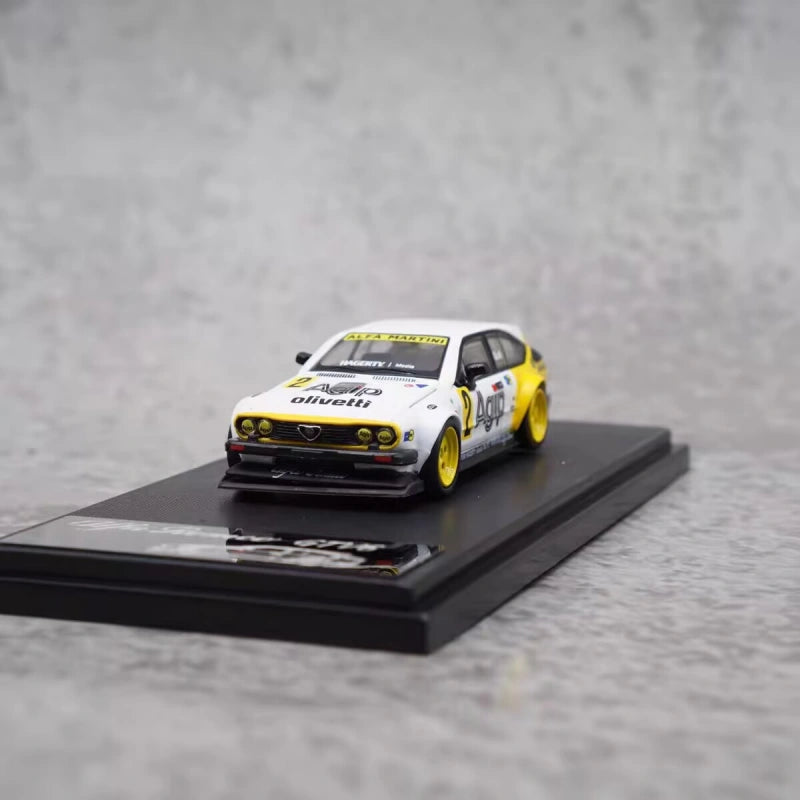 1:64 Alfa Romeo GTV6 Agip RM Widebody Modified Alloy Collectible Car Model
