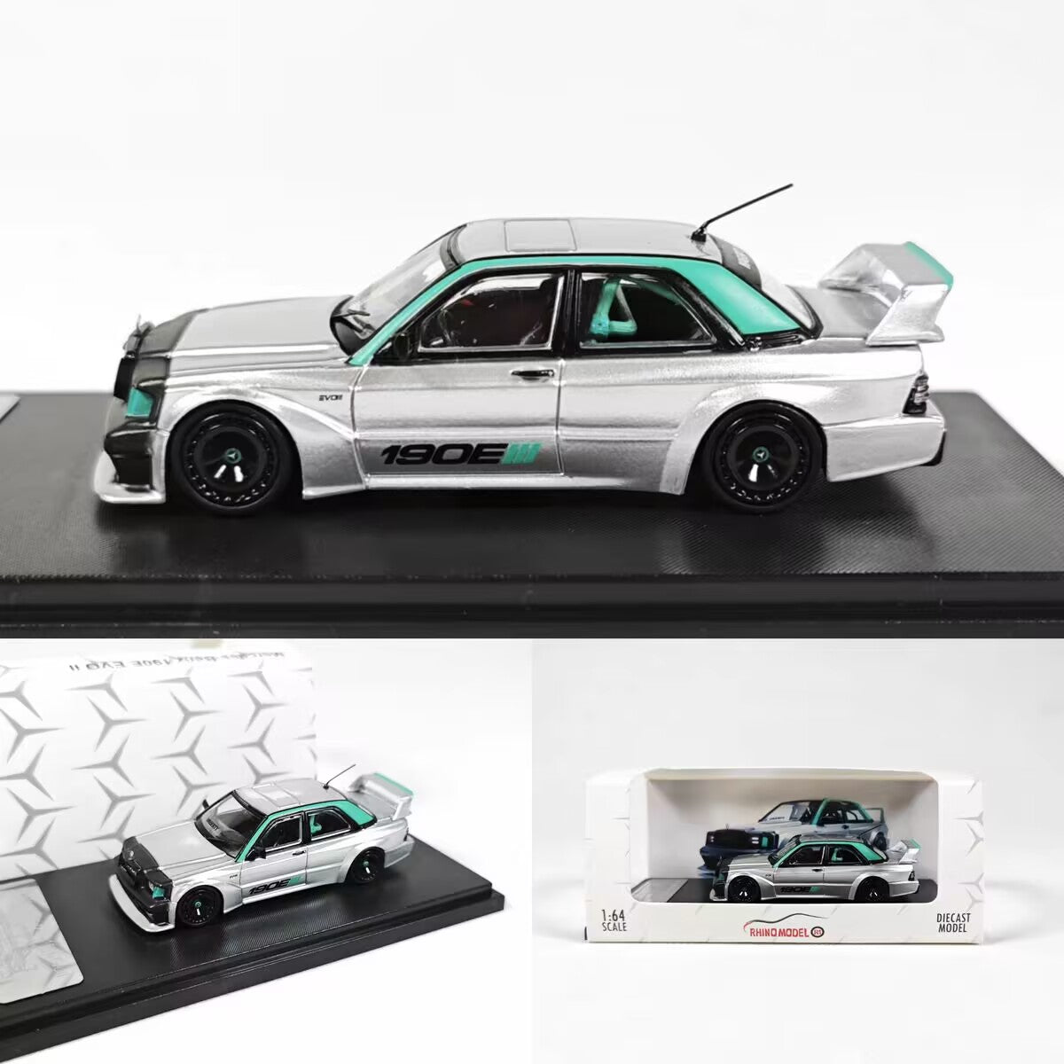 1:64 Scale Mercedes-Benz 190E W201 Evo II Modified Diecast Model Car
