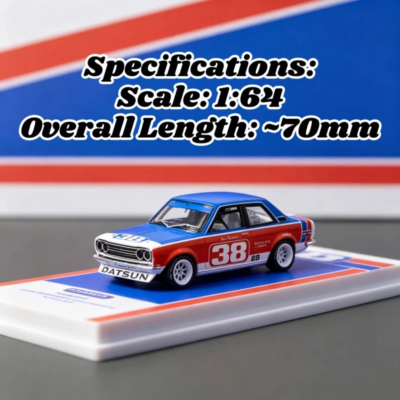 1:64 Datsun 510 SCCA 1973 Champion Car #38 Diecast Model Car