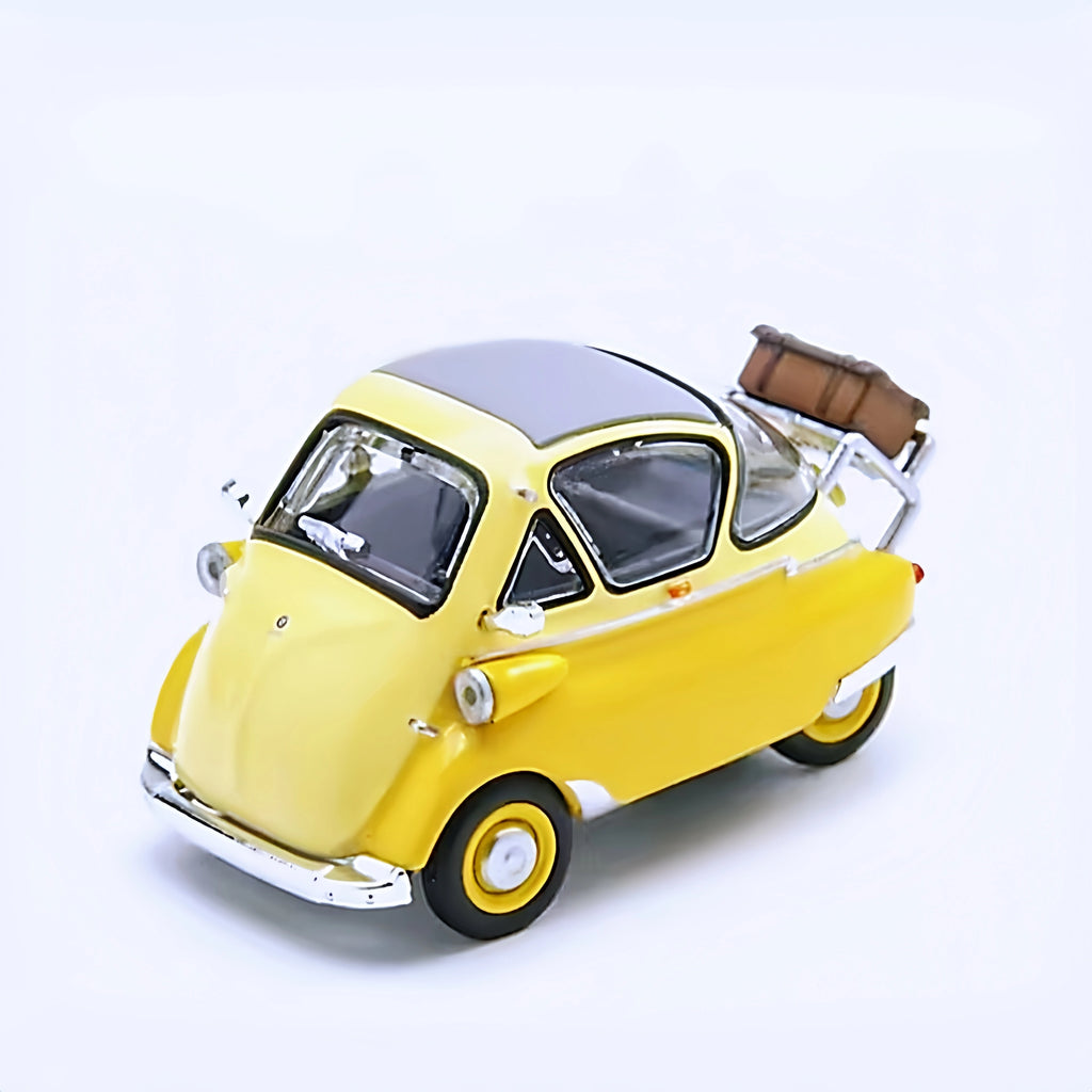 1:64 BMW Isetta Bubble Window Alloy Yellow Car Model