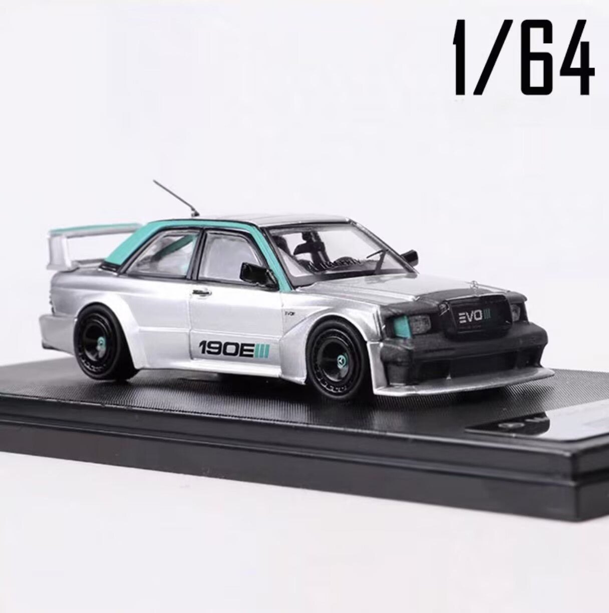 1:64 Scale Mercedes-Benz 190E W201 Evo II Modified Diecast Model Car