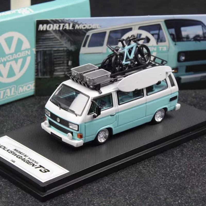 1:64 Scale Volkswagen T3 Lowrider Modified Diecast Model Van with Accessories