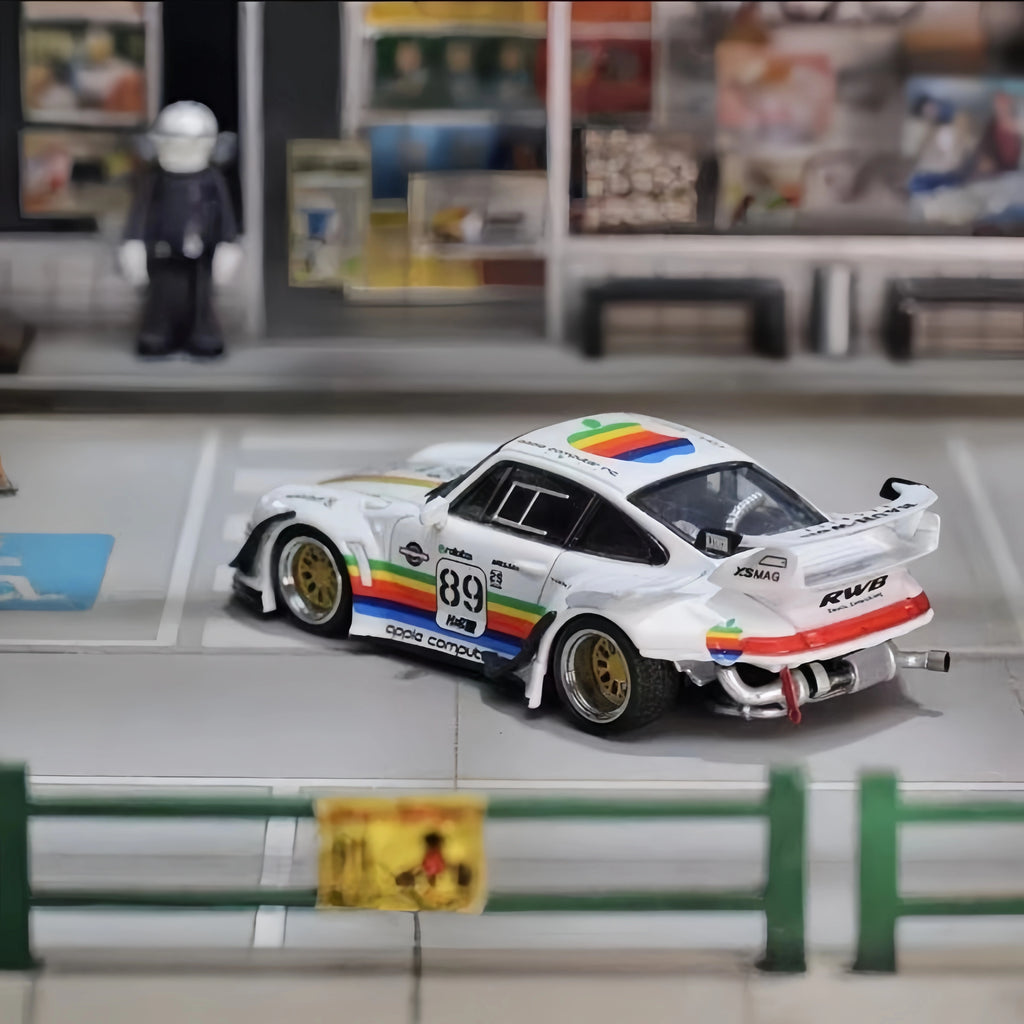 1:64 Porsche RWB 993 Apple Modified Edition Simulation Car Model