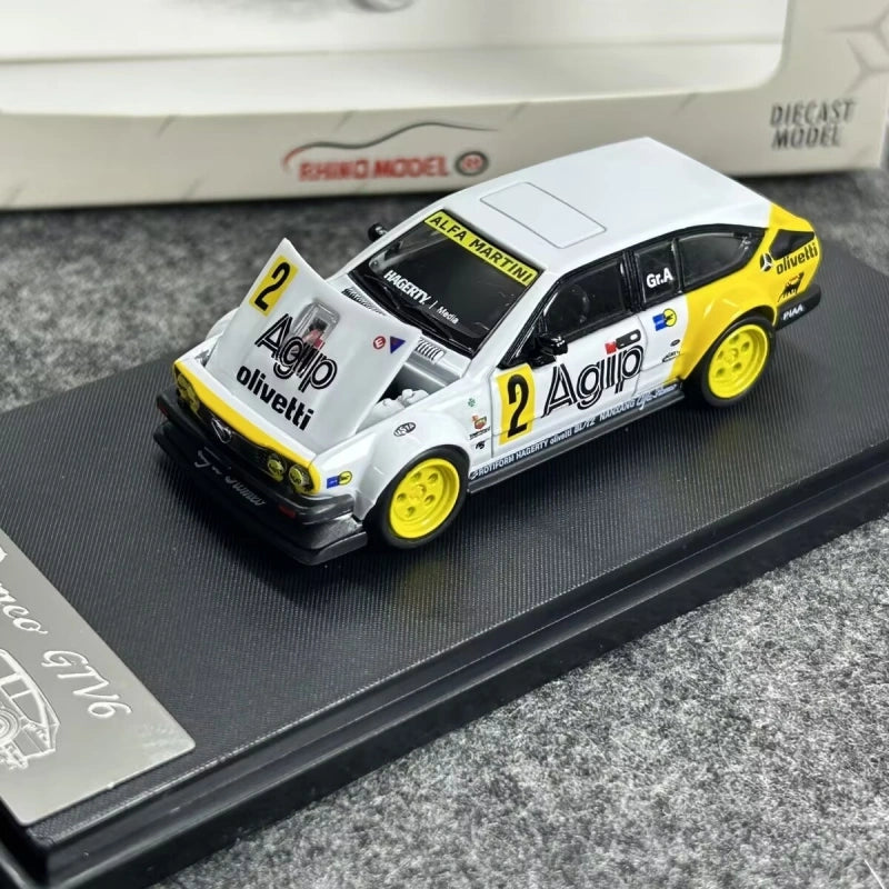 1:64 Alfa Romeo GTV6 Agip RM Widebody Modified Alloy Collectible Car Model