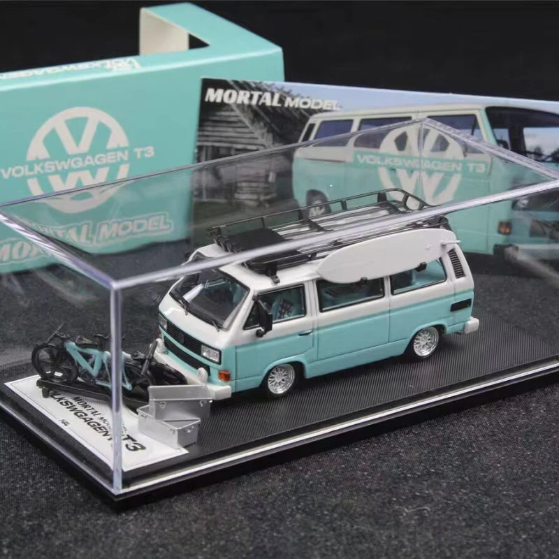 1:64 Scale Volkswagen T3 Lowrider Modified Diecast Model Van with Accessories