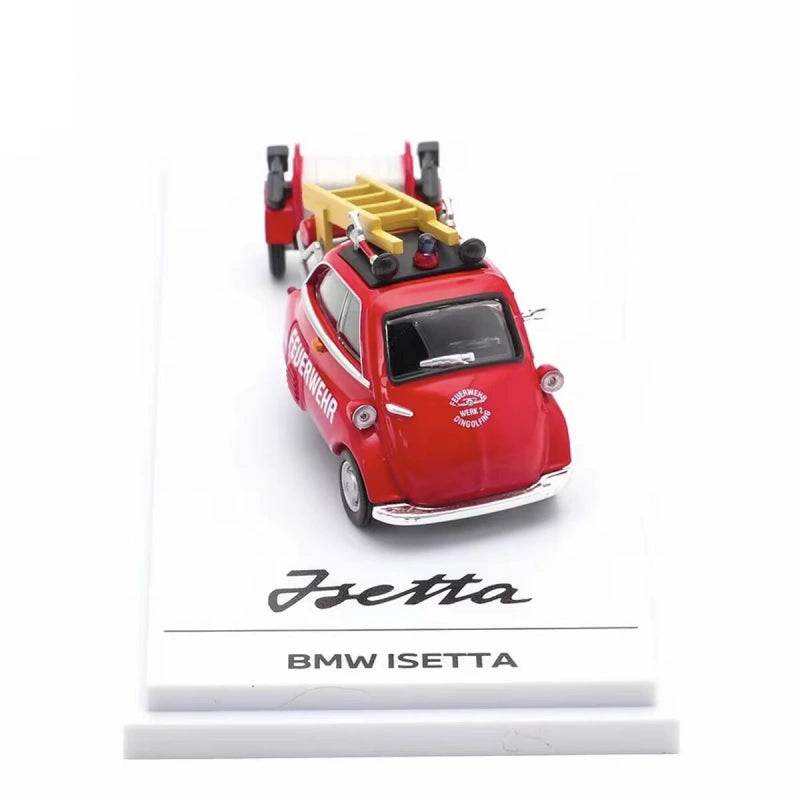 1:64 BMW Isetta Fire Engine Set Diecast Alloy Model  Feuerwehr Edition