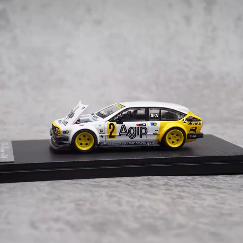 1:64 Alfa Romeo GTV6 Agip RM Widebody Modified Alloy Collectible Car Model