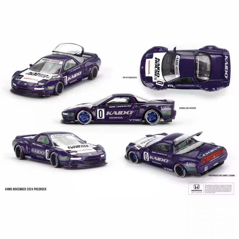 1:64 Honda NSX Racing V2 Diecast Model  Metallic Purple Kaido House Edition
