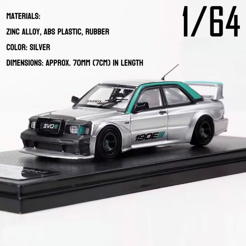 1:64 Scale Mercedes-Benz 190E W201 Evo II Modified Diecast Model Car