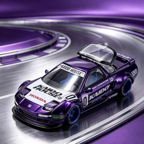 1:64 Honda NSX Racing V2 Diecast Model  Metallic Purple Kaido House Edition